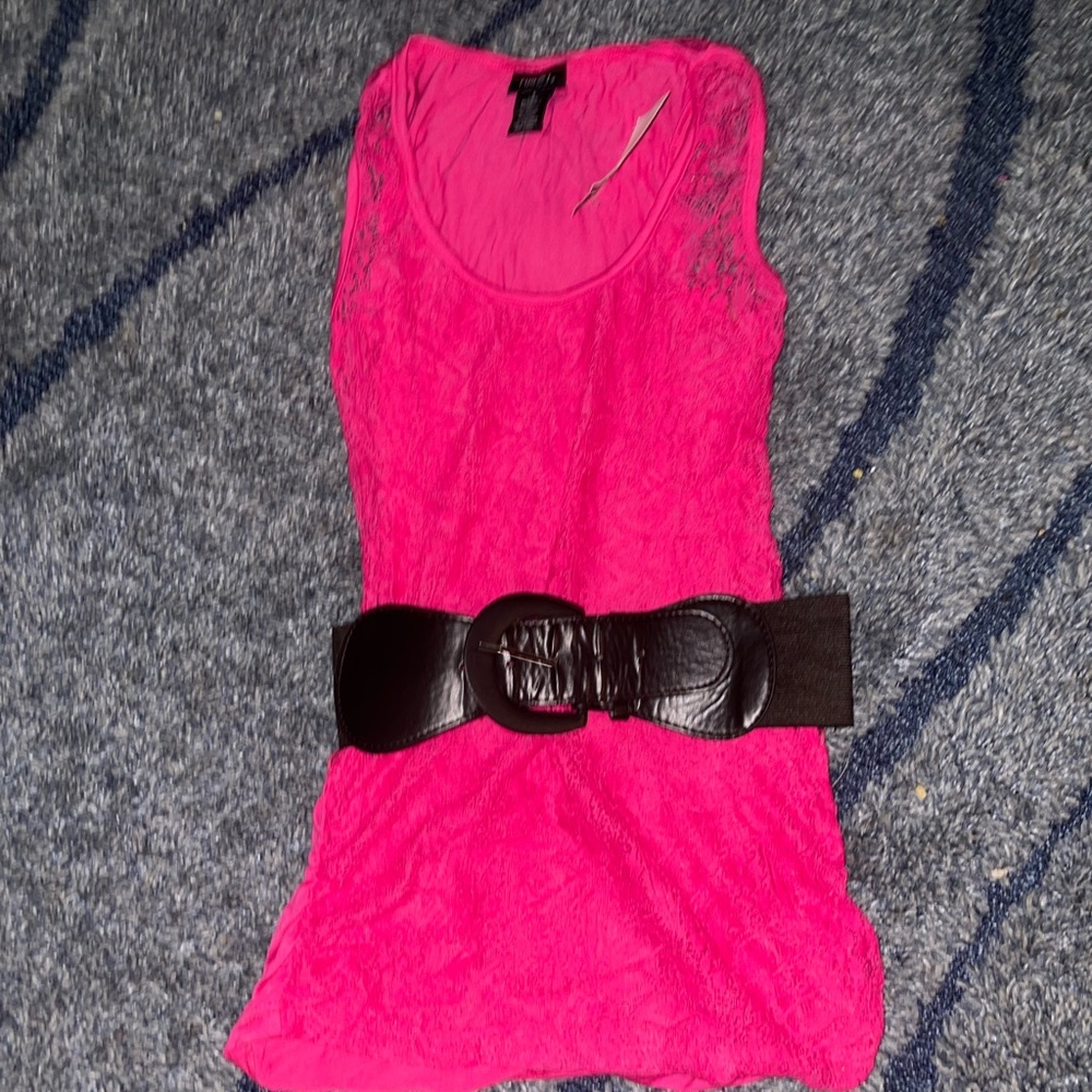 Rue21 Pink small lace tank new with tag